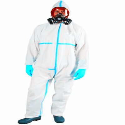 Phòng sạch Hóa chất y tế Ppekit Hazmat Suit dùng một lần Áo khoác PPE