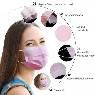 PP không dệt Mặt nạ dùng một lần Mặt nạ màu xanh lam