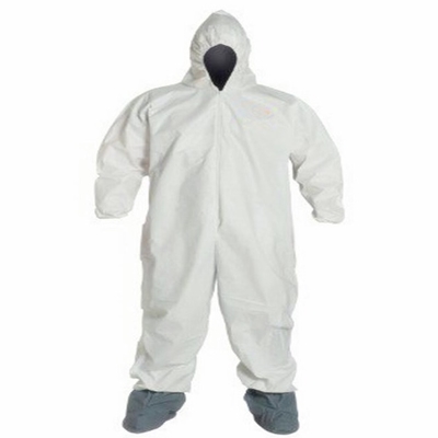 Loại 3b 4b Coverall dùng một lần Bộ đồ bảo hộ màu trắng dùng một lần