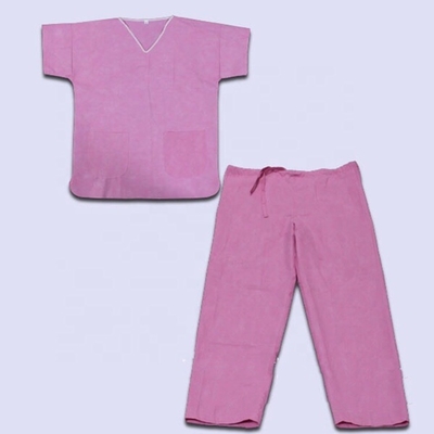 Bộ đồ dùng một lần với cổ tròn với kích thước trắng S-XXL