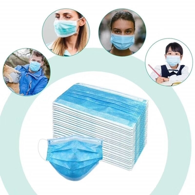 Màu xanh đen Trắng hồng Người lớn Không dệt Mặt nạ y tế 3 lớp