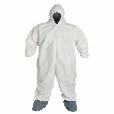 S / M / L / XL Bộ quần áo yếm dùng một lần màu trắng PPES